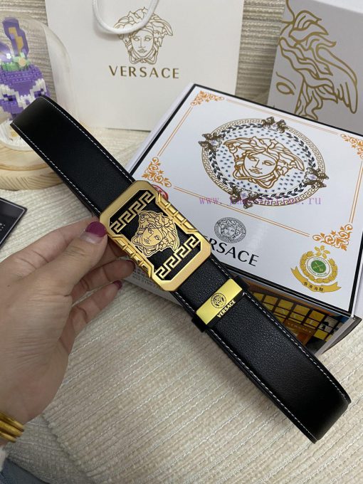 Versace. VersaceMaterial: Leather Belt with 100% Head Layer. The leather belt is guaranteed adtd0esr - Image 5