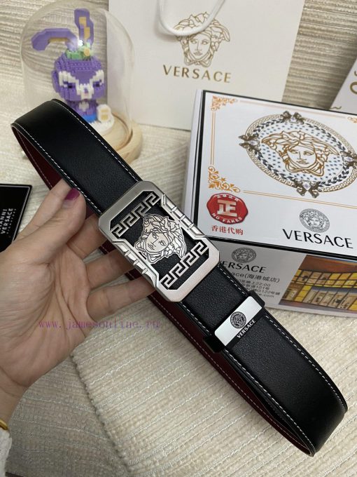 Versace. VersaceMaterial: Leather Belt with 100% Head Layer. The leather belt is guaranteed ittmb15g - Image 3