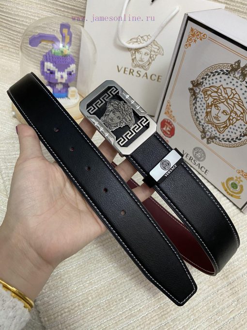 Versace. VersaceMaterial: Leather Belt with 100% Head Layer. The leather belt is guaranteed ittmb15g - Image 4