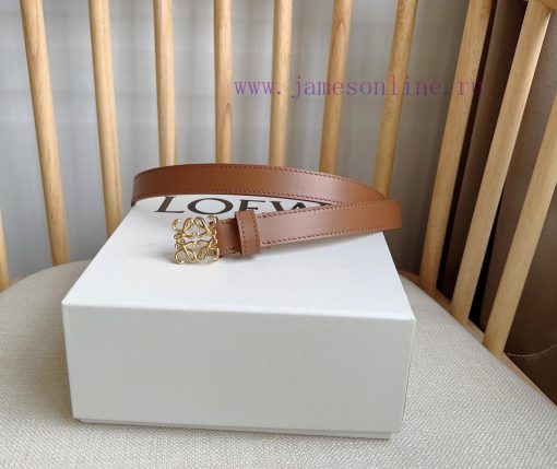 LOEWE's latest same style belt [Celebration] [Celebration] Smooth cowhide narrow belt with A e5lu3dew - Image 2