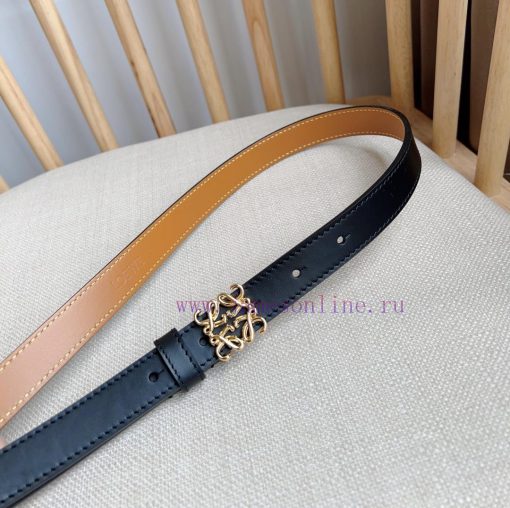 LOEWE's latest same style belt [Celebration] [Celebration] Smooth cowhide narrow belt with A kd85ax0m - Image 9
