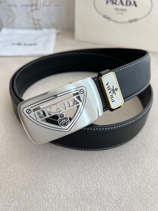 Prada PRADA Belt Automatic BeltAutomatic belt, classic hollow pure steel material automatic lnxkvhwg - Image 3