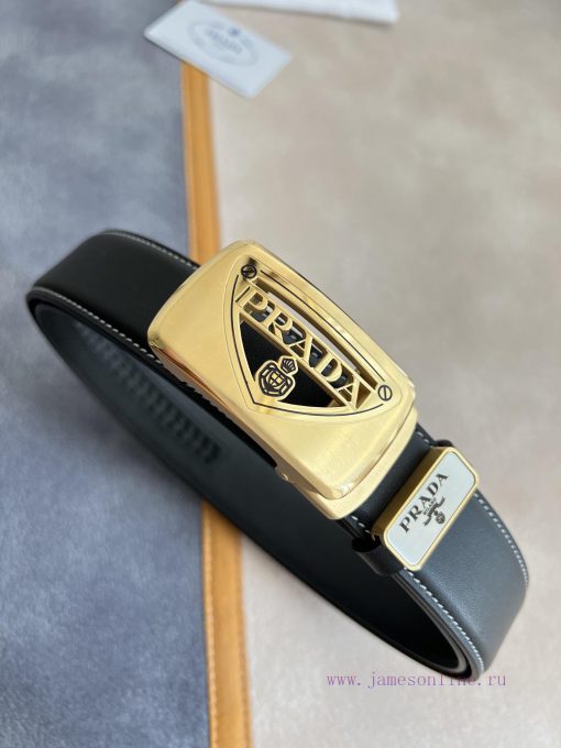 Prada PRADA Belt Automatic BeltAutomatic belt, classic hollow pure steel material automatic lnxkvhwg - Image 4