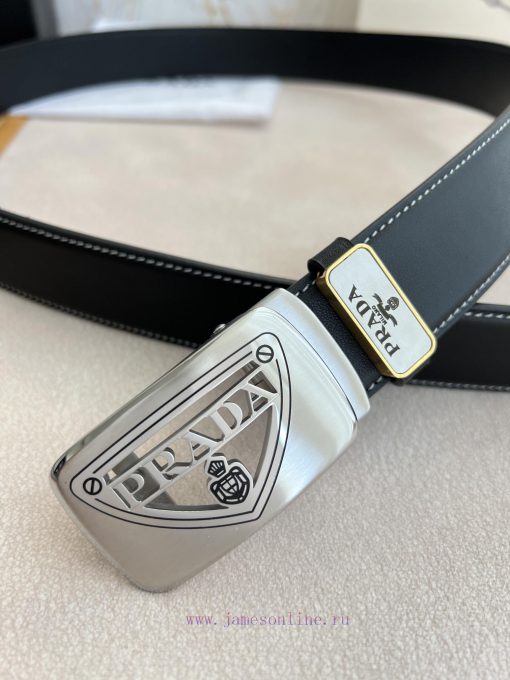 Prada PRADA Belt Automatic BeltAutomatic belt, classic hollow pure steel material automatic lnxkvhwg - Image 6
