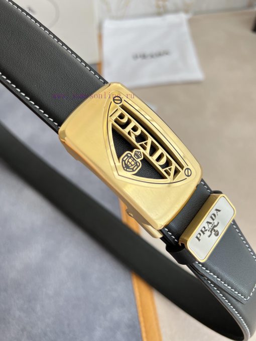 Prada PRADA Belt Automatic BeltAutomatic belt, classic hollow pure steel material automatic rc02zrdq - Image 4