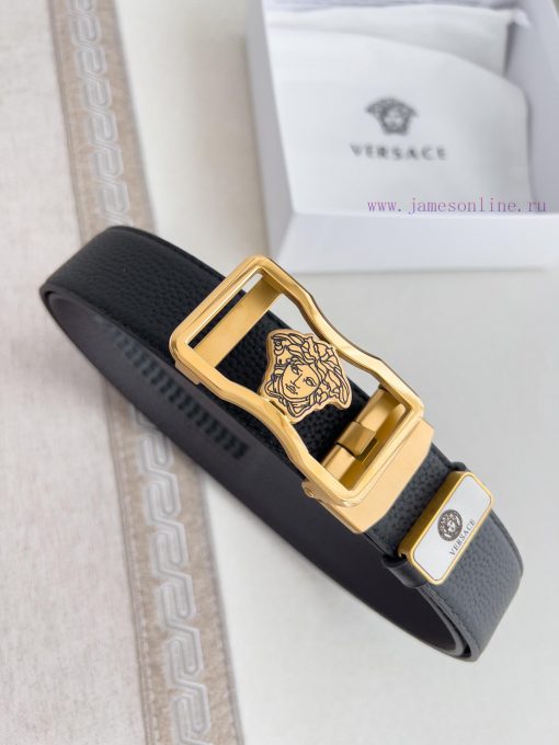 Versace Versace. ️ Belt and belt automatic beltAutomatic belt, classic head buckle made of p co109rs1 - Image 4