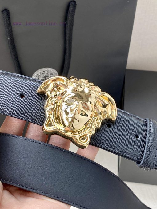 Versace width 3.8cm. This stylish waistband is crafted from fine grain calf leather and ador z3jzj7cs - Image 3