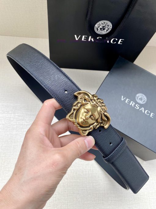Versace width 3.8cm. This stylish waistband is crafted from fine grain calf leather and ador wxaej9ub - Image 2