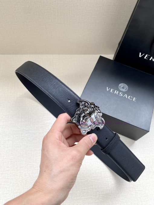 Versace width 3.8cm. This stylish waistband is crafted from fine grain calf leather and ador wfup0wem - Image 2