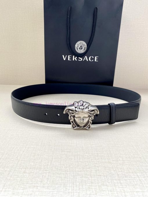 Versace width 3.8cm. This stylish waistband is crafted from fine grain calf leather and ador wxaej9ub - Image 6