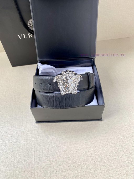 Versace width 3.8cm. This stylish waistband is crafted from fine grain calf leather and ador z3jzj7cs - Image 9