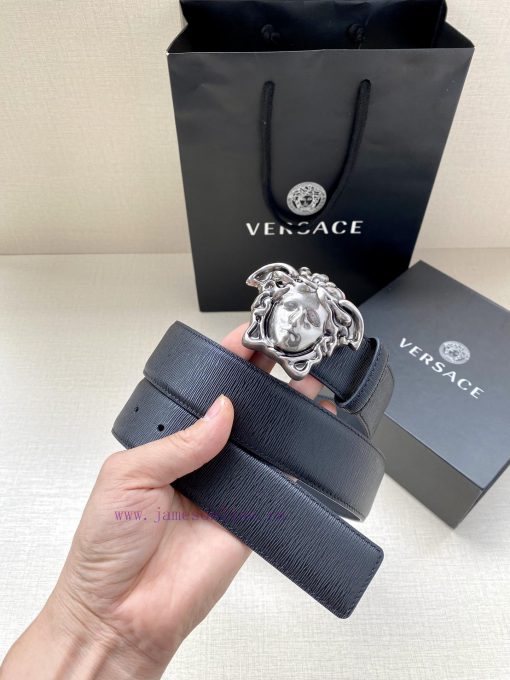 Versace width 3.8cm. This stylish waistband is crafted from fine grain calf leather and ador wxaej9ub - Image 8