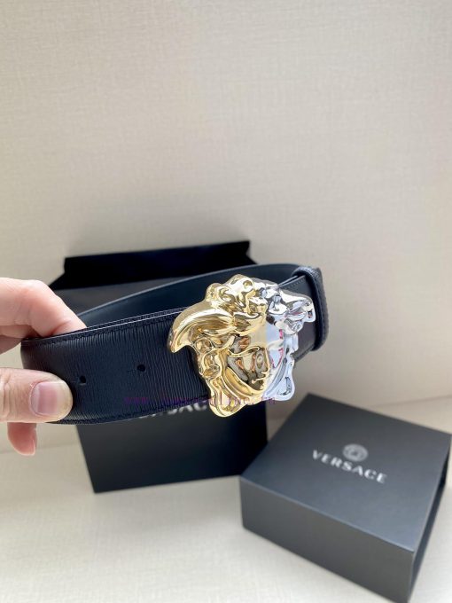 Versace width 3.8cm. This stylish waistband is crafted from fine grain calf leather and ador wfup0wem - Image 9