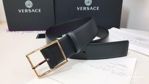 Versace Versace, this classic belt is made of soft calf leather, featuring square buckles an s4jmowrg