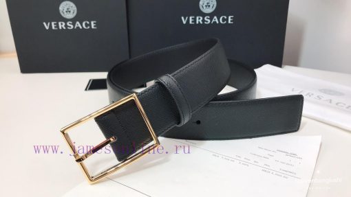 Versace Versace, this classic belt is made of soft calf leather, featuring square buckles an s4jmowrg - Image 2