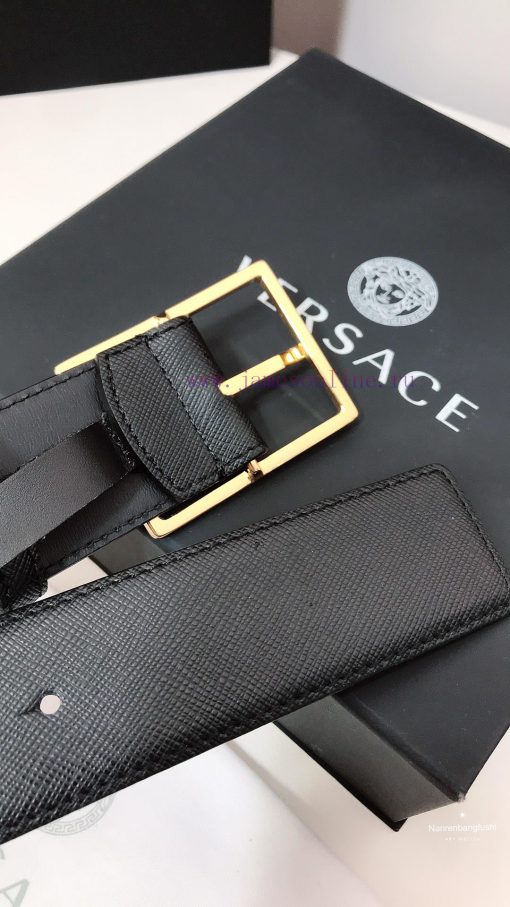 Versace Versace, this classic belt is made of soft calf leather, featuring square buckles an s4jmowrg - Image 5