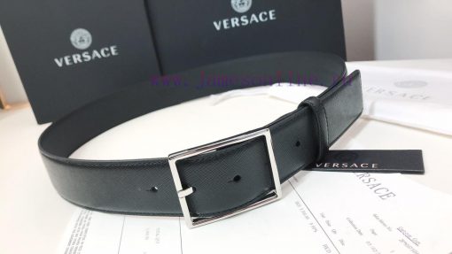 Versace Versace, this classic belt is made of soft calf leather, featuring square buckles an iwe5snby - Image 10