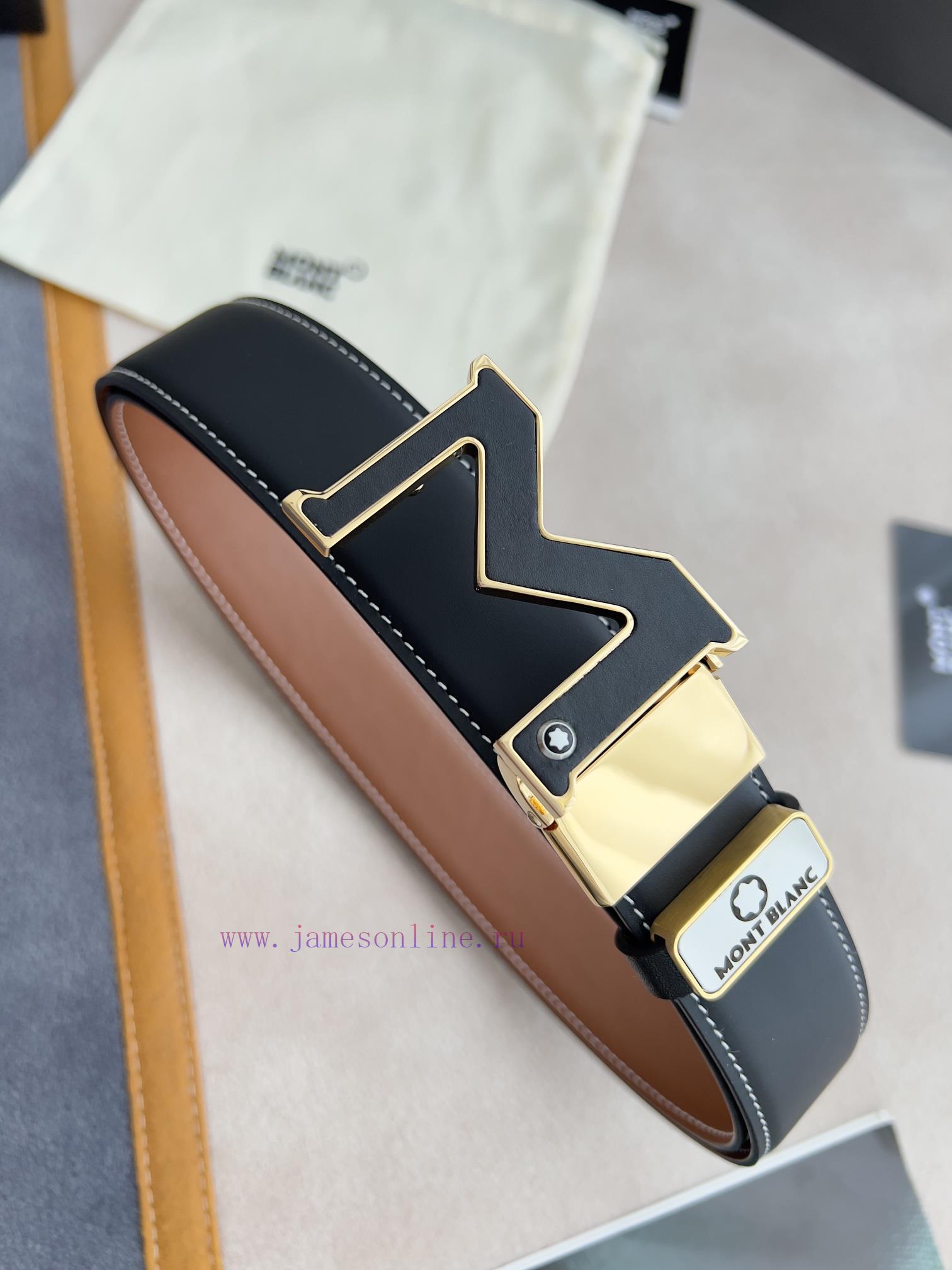Montblanc Montblanc ️ Belt and beltHanging buckle, new original classic boutique leather let o8lws8qi - Image 4