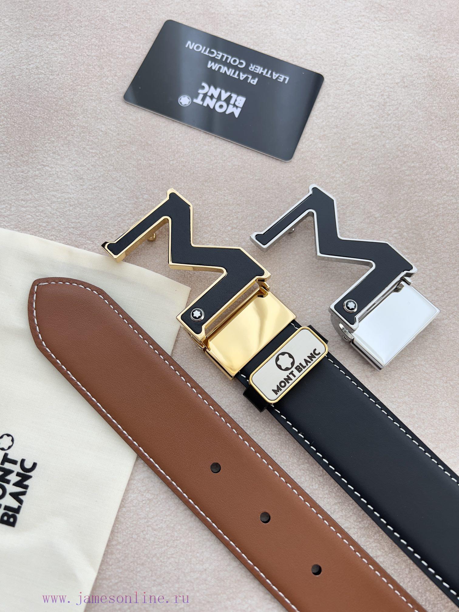 Montblanc Montblanc ️ Belt and beltHanging buckle, new original classic boutique leather let o8lws8qi - Image 10