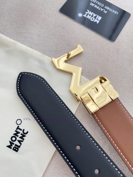 Montblanc Montblanc ️ Belt and beltHanging buckle, new original classic boutique leather let quwnq43a - Image 9