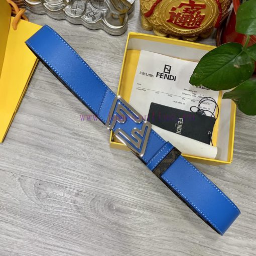 FENDI style with width of 4.0CM, double ring front and back waist belt, FF nail buckle, dual 9dvtbtz8 - Image 7