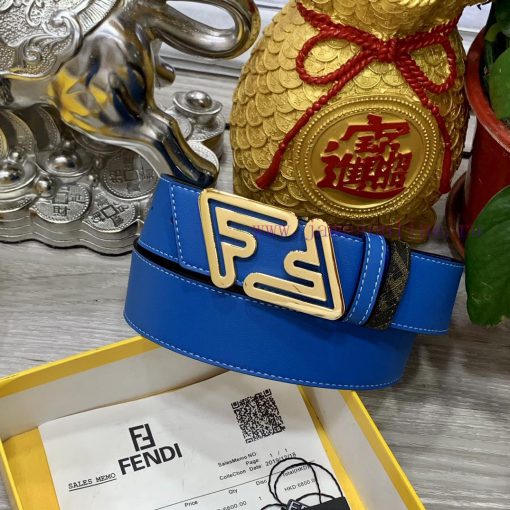 FENDI style with width of 4.0CM, double ring front and back waist belt, FF nail buckle, dual 2ev4g0qd - Image 6
