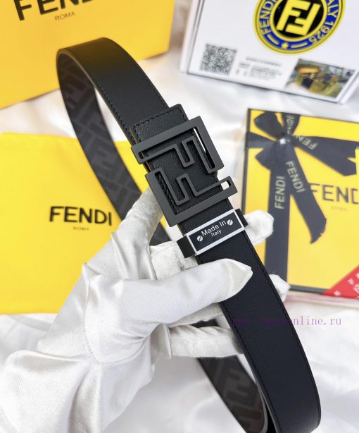 Belt FENDI Fendi ReproductionThe waistband is made of 100% cowhide, ensuring a double-layer flnhbzde - Image 10