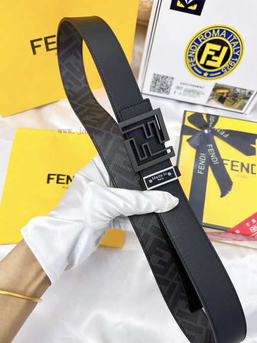 Belt FENDI Fendi ReproductionThe waistband is made of 100% cowhide, ensuring a double-layer 4hinlp51 - Image 6