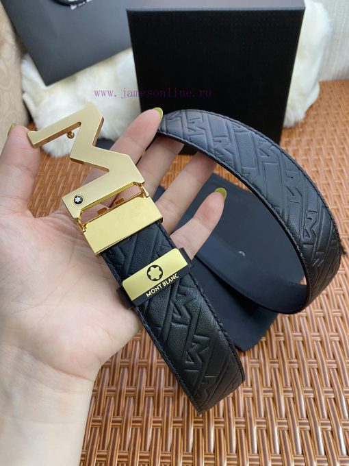 MontblancMaterial: Leather Belt with 100% Head Layer. The leather belt is guaranteed to be g myfu3phe - Image 4