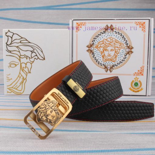 Belt and belt Versace automatic leather beltMen's belt material: 100% head layer cowhide bel 6j32l0in - Image 3