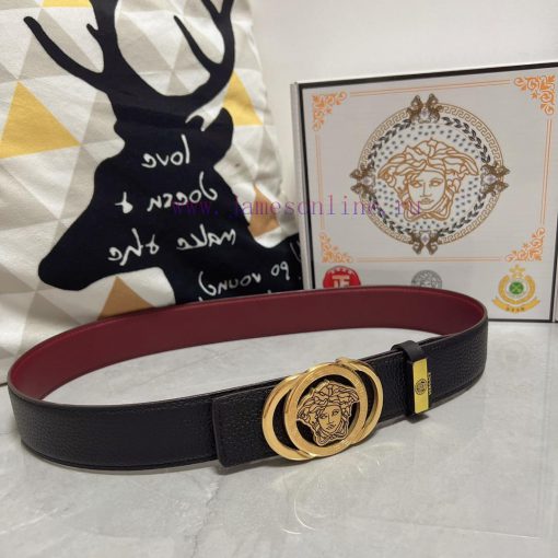 Versace. VersaceMaterial: Leather Belt with 100% Head Layer. The leather belt is guaranteed 7csps9n3 - Image 3