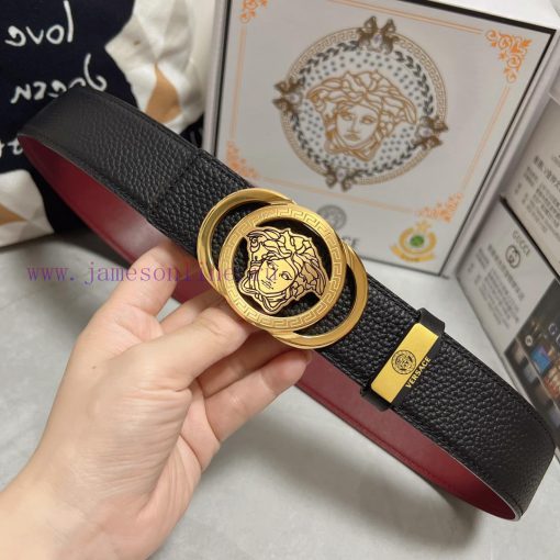 Versace. VersaceMaterial: Leather Belt with 100% Head Layer. The leather belt is guaranteed 7csps9n3 - Image 4