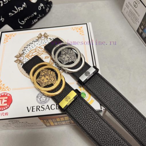 Versace. VersaceMaterial: Leather Belt with 100% Head Layer. The leather belt is guaranteed kmzpbs3l - Image 10