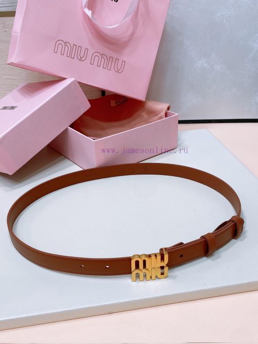 Miumiu ancient gold buckleWidth 2cmThis leather belt is an ideal choice to enhance the uniqu 8esghqsd - Image 2