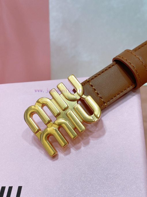 Miumiu ancient gold buckleWidth 2cmThis leather belt is an ideal choice to enhance the uniqu 8esghqsd - Image 3
