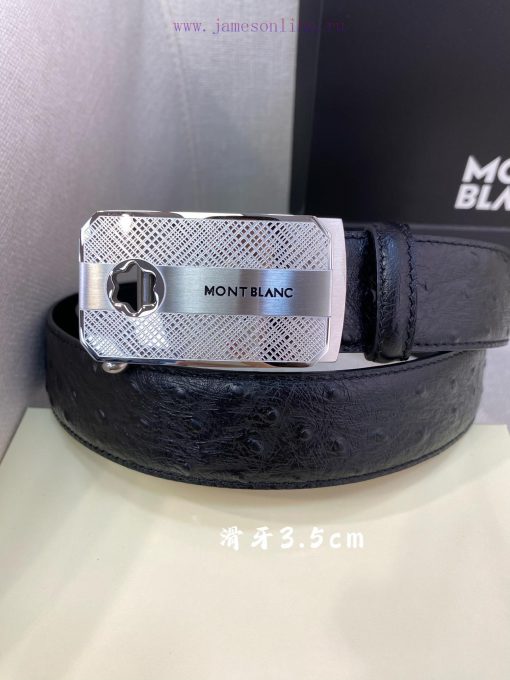 Montblanc Men's Automatic Belt - Width 34MM 316 Premium Steel Buckle Crafted with Exquisite 2kq6pib1 - Image 2