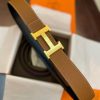 3.8cm, Hermes/Hermes Classic H brushed gold/palladium buckle, imported togo leather lining, hx3bgb47