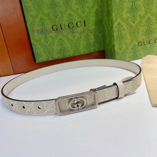 Gucci official website new item, double-sided original calf leather paired with interlocking k32b5lkd - Image 2