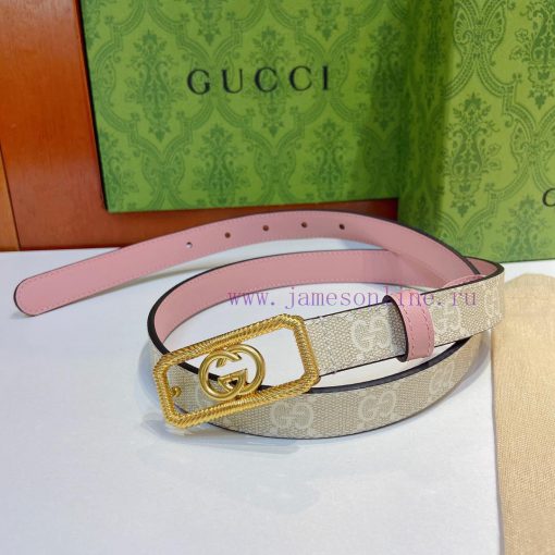 Gucci official website new item, double-sided original calf leather paired with interlocking sag1gedb - Image 4