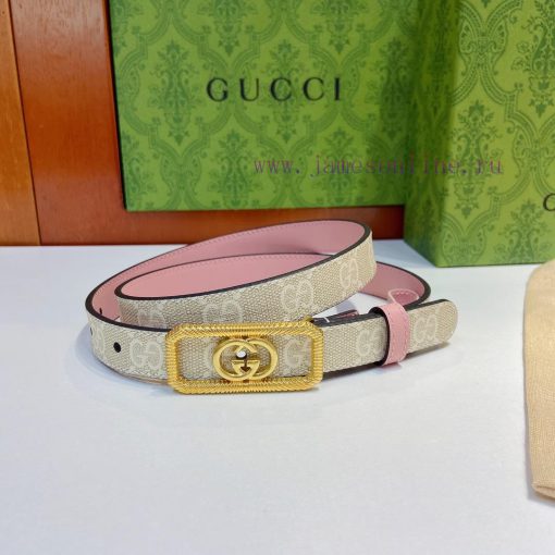 Gucci official website new item, double-sided original calf leather paired with interlocking sag1gedb - Image 5