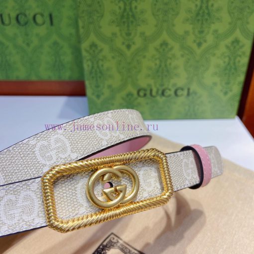 Gucci official website new item, double-sided original calf leather paired with interlocking sag1gedb - Image 6