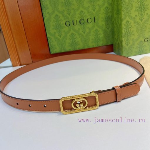 Gucci official website new item, double-sided original calf leather paired with interlocking k5njed92