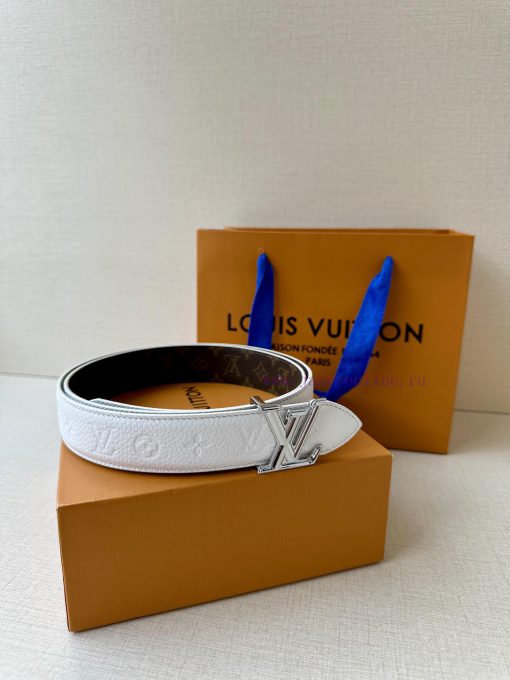 The 3.0-wide LV Flowergram double-sided belt is made of Monogram canvas and Monogram embosse q2mar8uo - Image 9