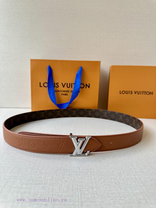 The 3.0-wide LV Flowergram double-sided belt is made of Monogram canvas and Monogram embosse 65t7j4uu - Image 2