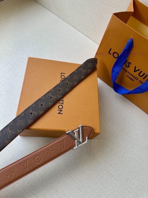 The 3.0-wide LV Flowergram double-sided belt is made of Monogram canvas and Monogram embosse 65t7j4uu - Image 5