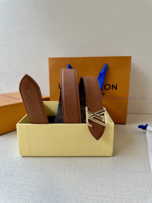 The 3.0-wide LV Flowergram double-sided belt is made of Monogram canvas and Monogram embosse 65t7j4uu - Image 7