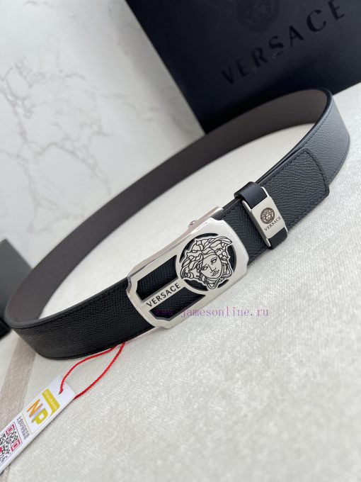 Versace Versace. ️ Belt and belt automatic beltAutomatic belt, classic head buckle made of p 94kav7sa - Image 4