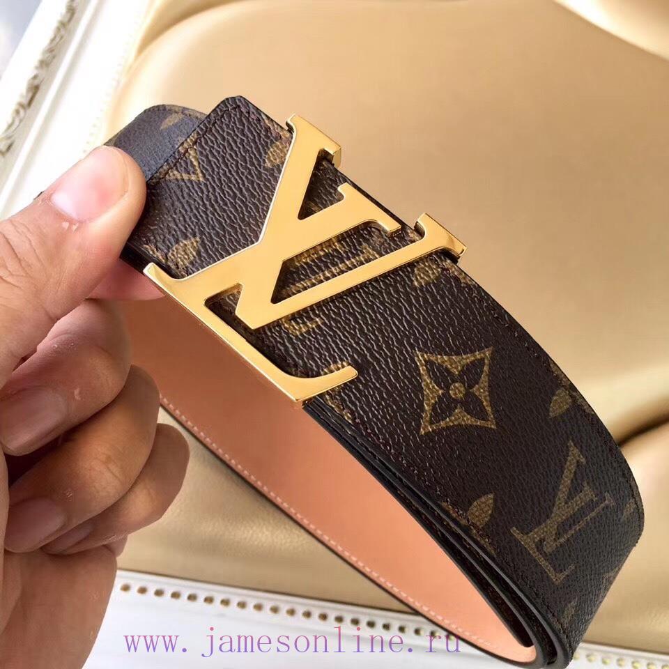 Paired with LV high-end customized men's leather belt, the belt is 4.0cm long and made of th s744w5jj