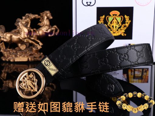 Belt Gucci GucciBelt recognition, complimentary punchThe material is 100% top layer cowhide, 4wlrlrlt - Image 3