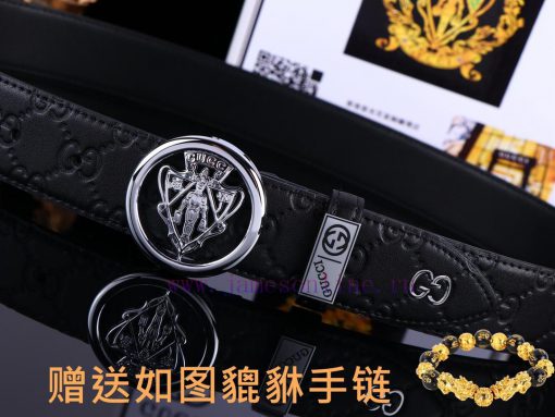 Belt Gucci GucciBelt recognition, complimentary punchThe material is 100% top layer cowhide, wk5cit3r - Image 5